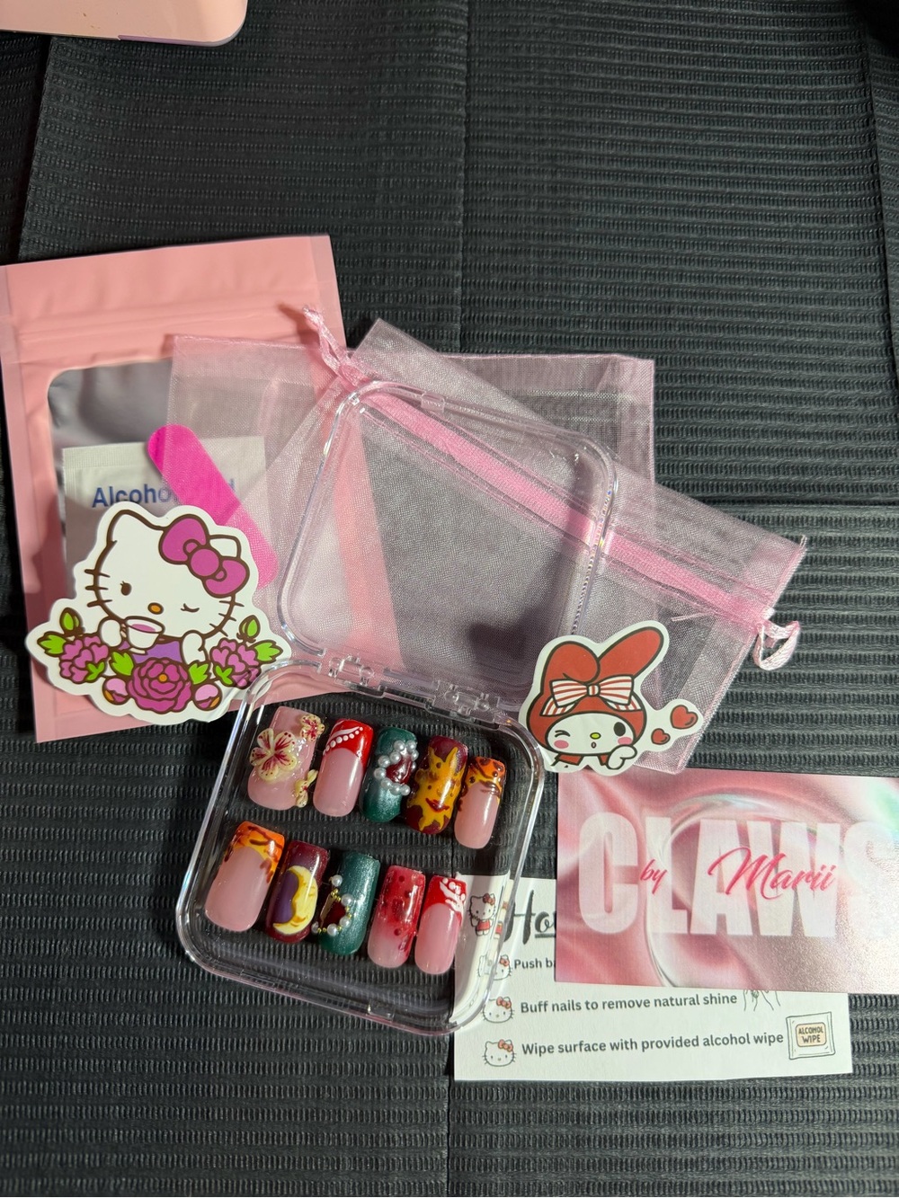 Sun and moon press ons nails